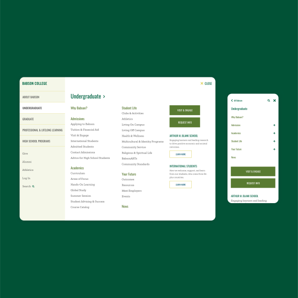 A new menu system that enables efficient navigation, whatever the device.
