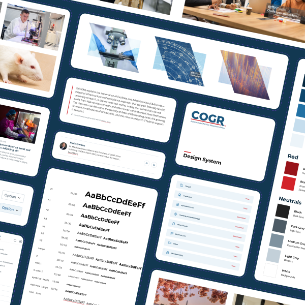 Image collage of the new design system