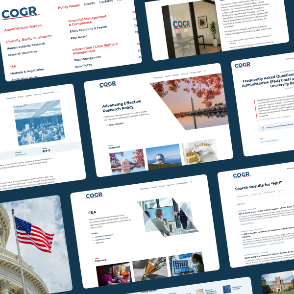 Collage of screen designs