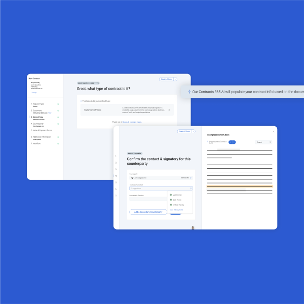 AI is used to extract metadata from third-party contracts