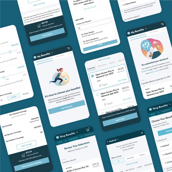 A traditionally opaque and complicated process of choosing an insurance plan was made seamless with an intuitive wizard