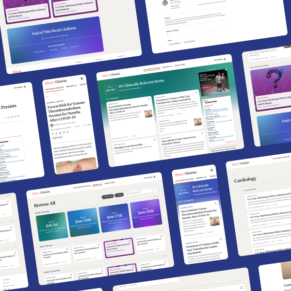 Image of a various page templates used in the experience