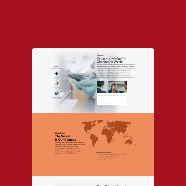 A modernized homepage focused on telling the program story in an immersive way