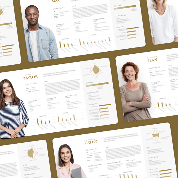 Rigorously researched and beautifully designed personas to have a long lasting impact